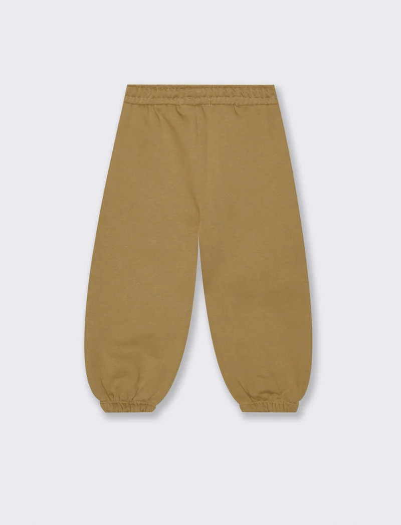 Jogger con tagli e stampa - Beige