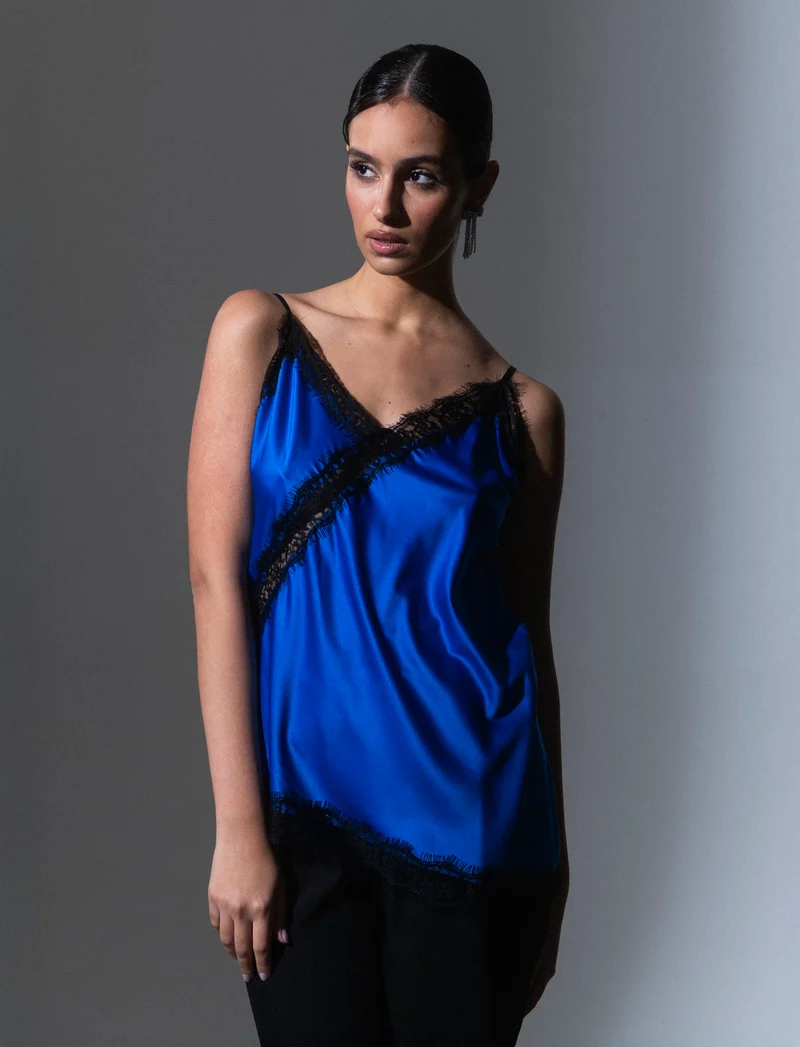 Top pizzo con bretelline - Bluette