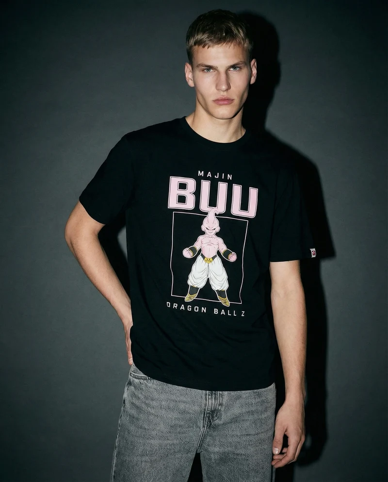 T-shirt Dragon Ball con stampa originale - Nero