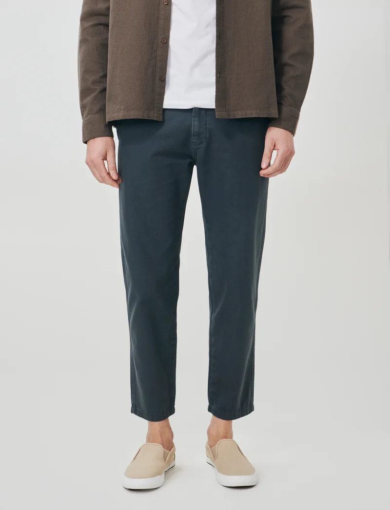 Pantalone Canvas Straight Fit Effetto Slavato - Avion