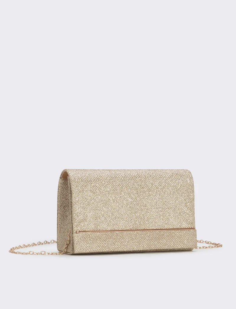 Borsa pochette in lurex - Rosa
