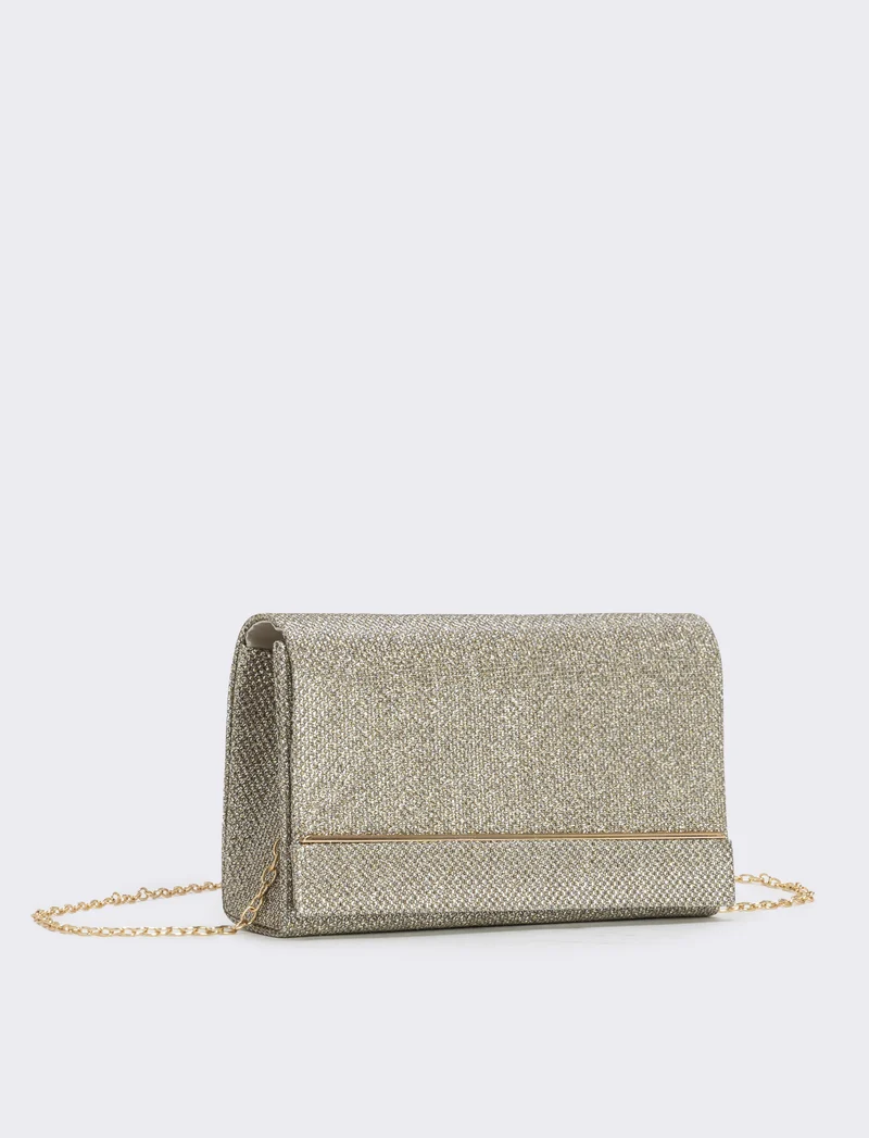 Borsa pochette in lurex - Oro