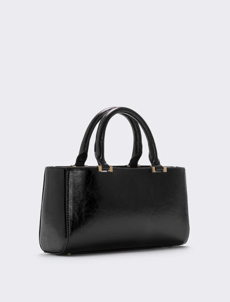 Bauletto rigido rettangolare lucido - Nero