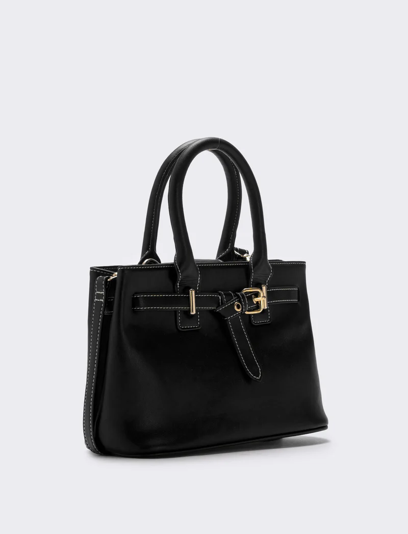 Borsa a mano con fibbia elegante e pratica - Nero
