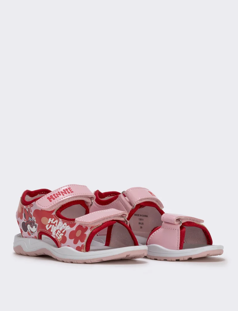Sandalo Minnie© rosso con doppio strappo - Rosso