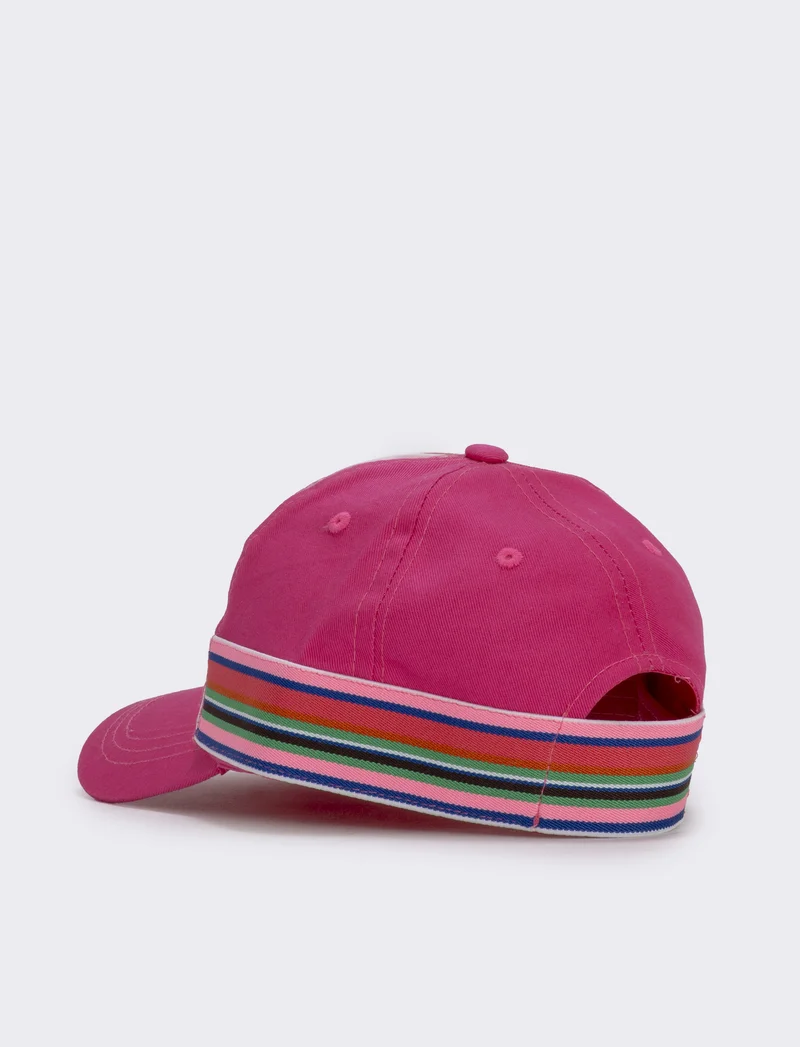 Cappello baseball con applicazioni per bambina - Fuxia