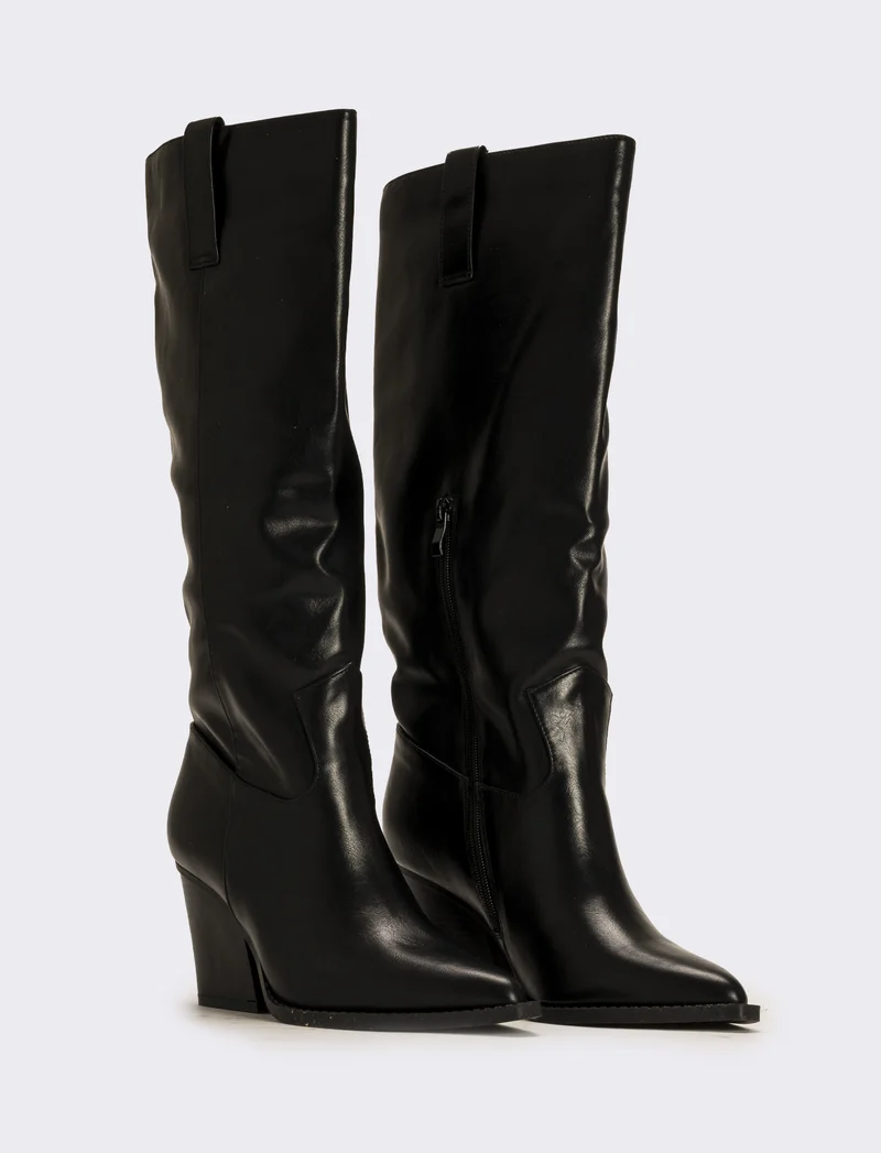 Stivale stile texano da donna - Nero