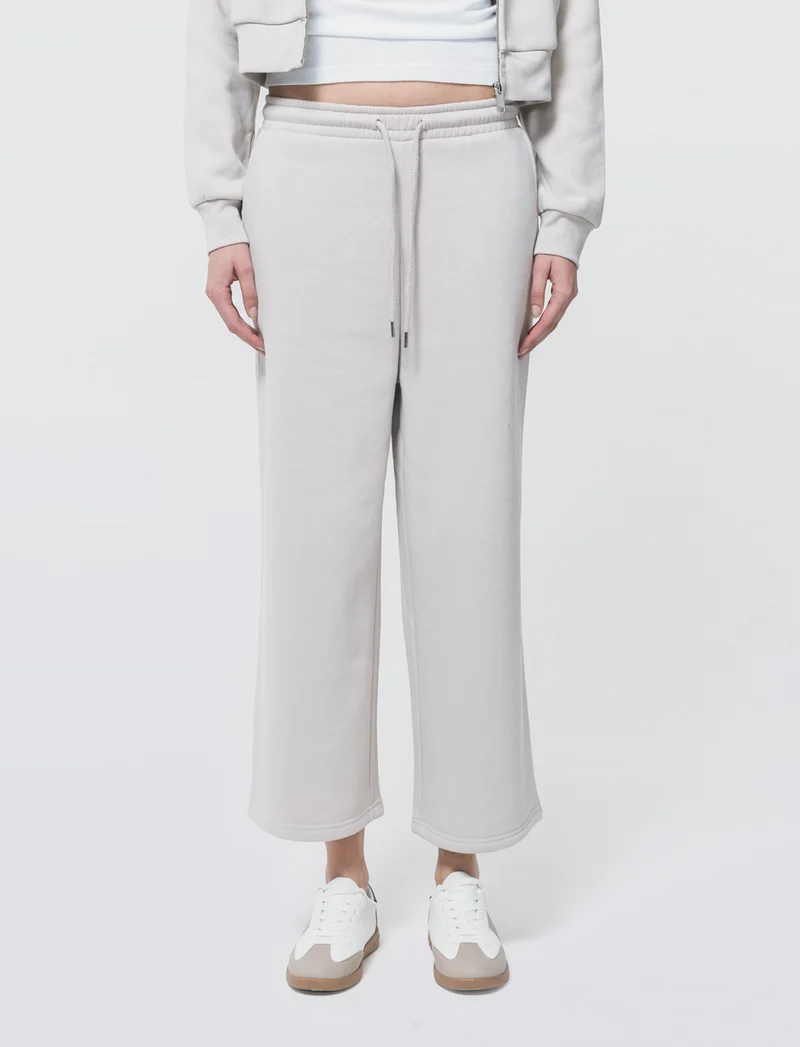 Jogger Culotte con Coulisse in Vita - Beige grano
