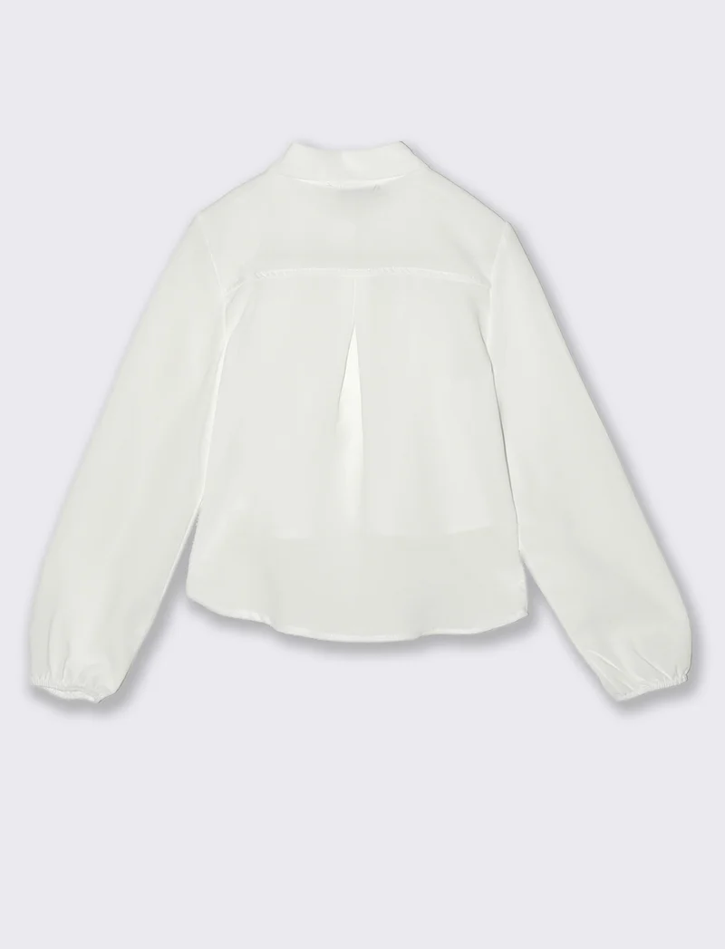 Camicia con pieghe - Bianco