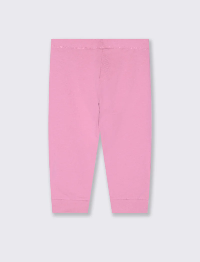 Leggings 3/4 da bambina con fiocco - Rosa