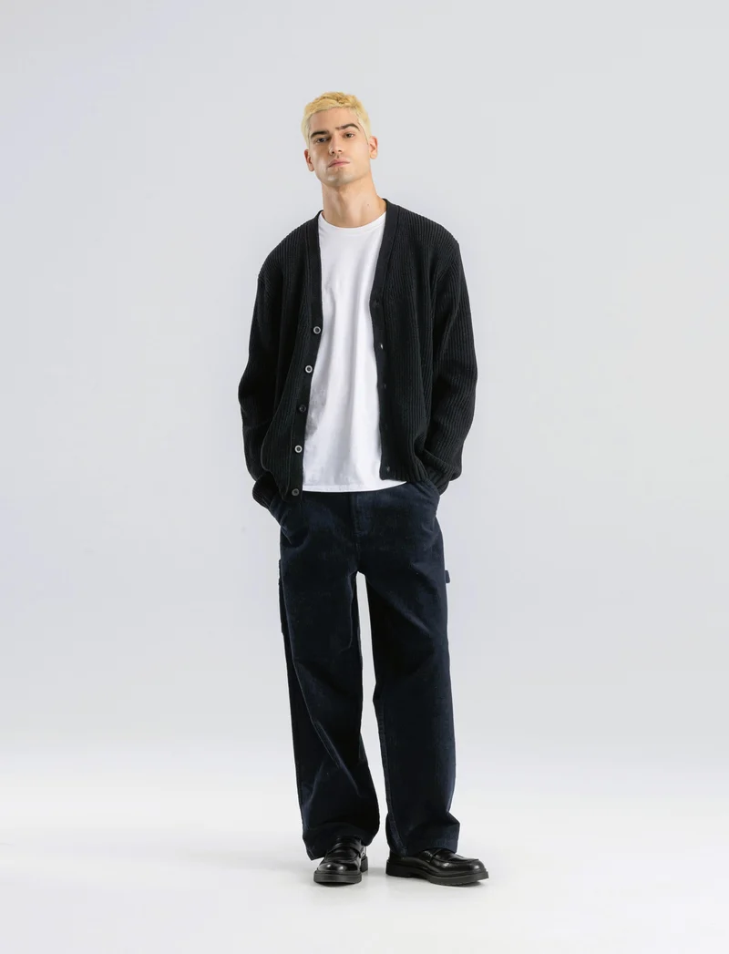 PANTALONI CARPENTER IN VELLUTO - Blu