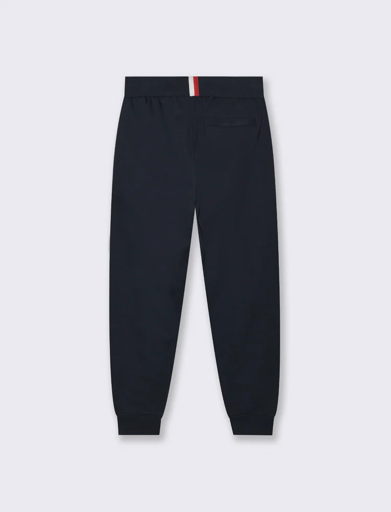 PANTALONI JOGGER IN FELPA CON RICAMO - Blu