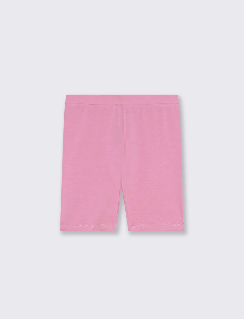 Leggings corti da bambina in cotone - Rosa