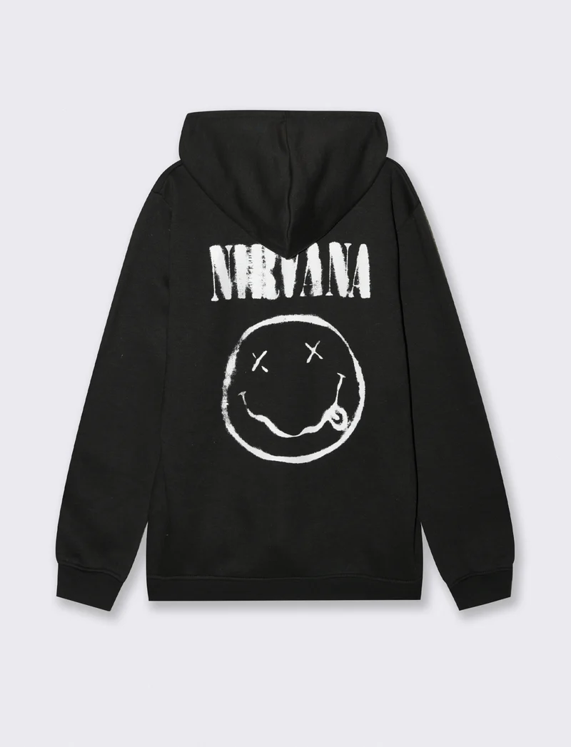 FELPA STAMPA NIRVANA - Nero