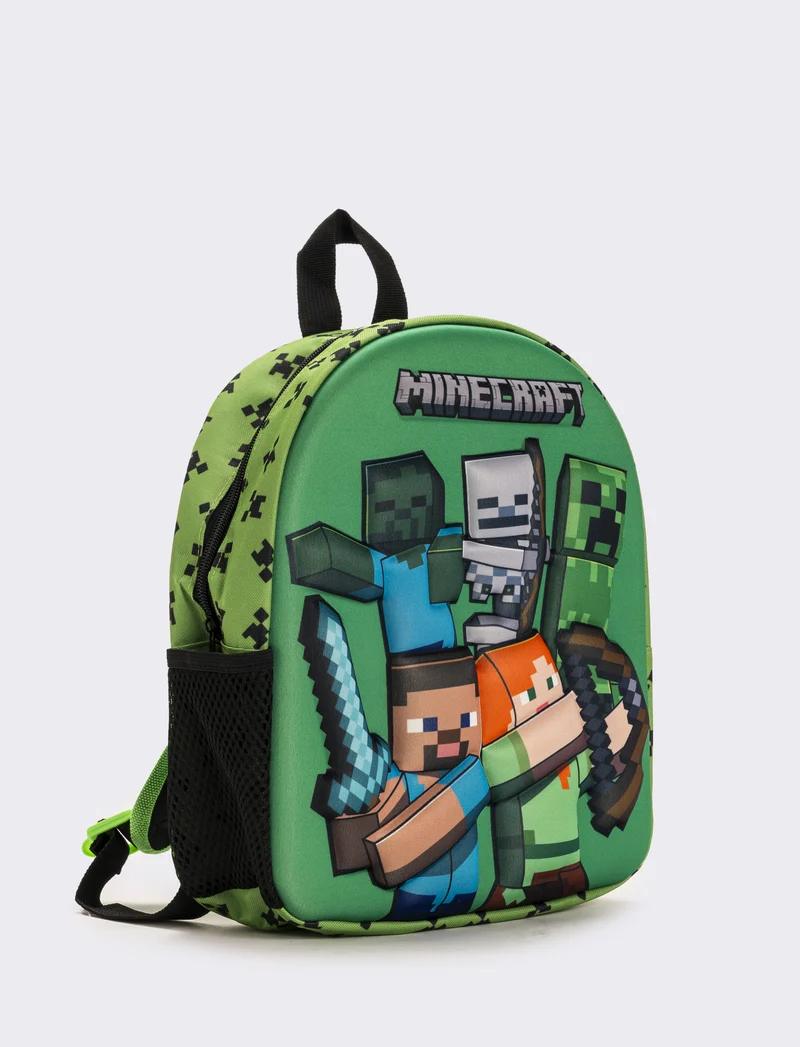 Zaino in 3d bambino stitch e minecraft - Verde