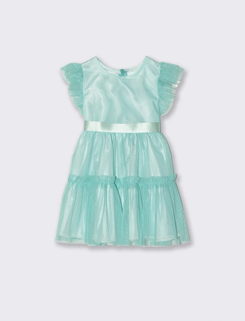 Abito elegante da bambina. - Verde