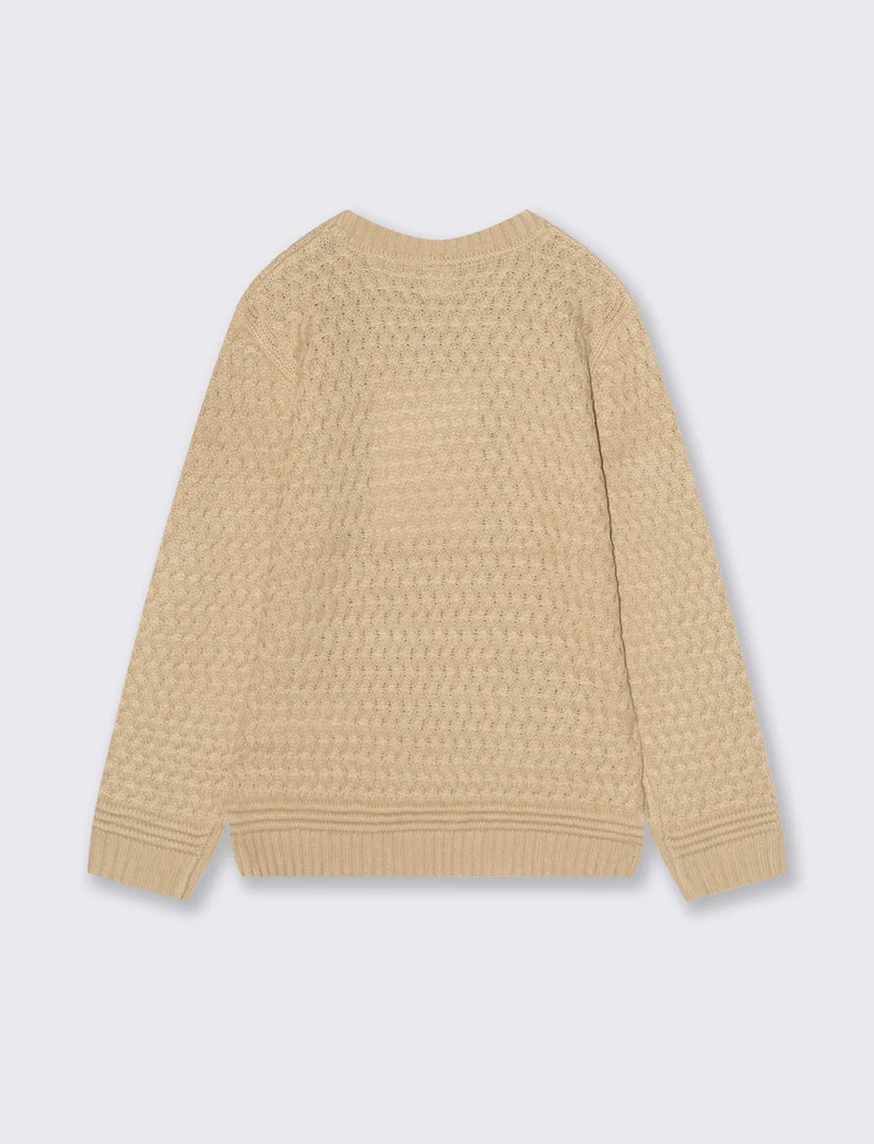 MAGLIA A TRECCE PICCOLE - Beige