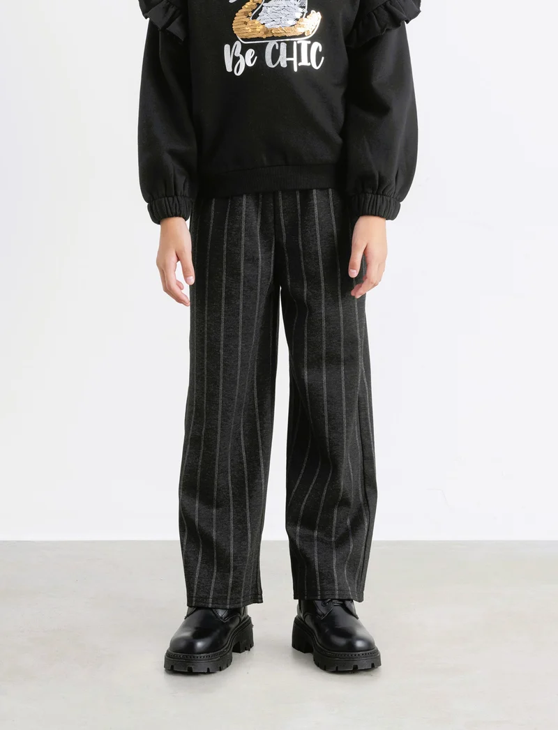 PANTALONI CON ELASTICO - Grigio piombo
