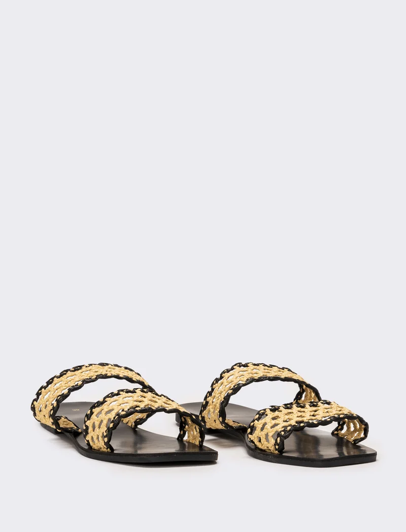 Mule da donna traforata - Nero