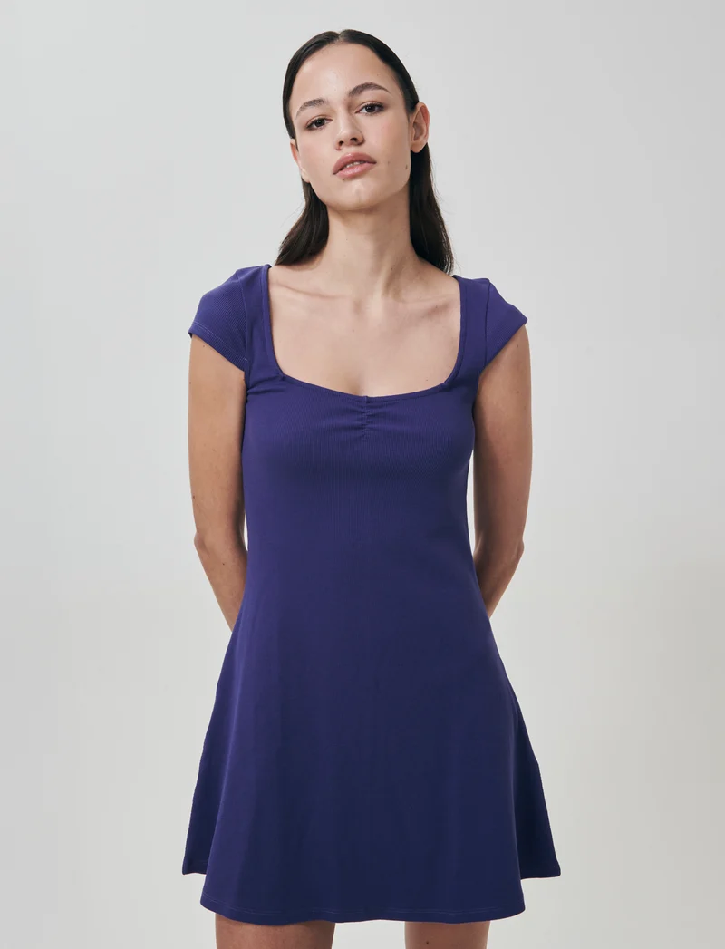 Vestito corto da donna - Mirtillo