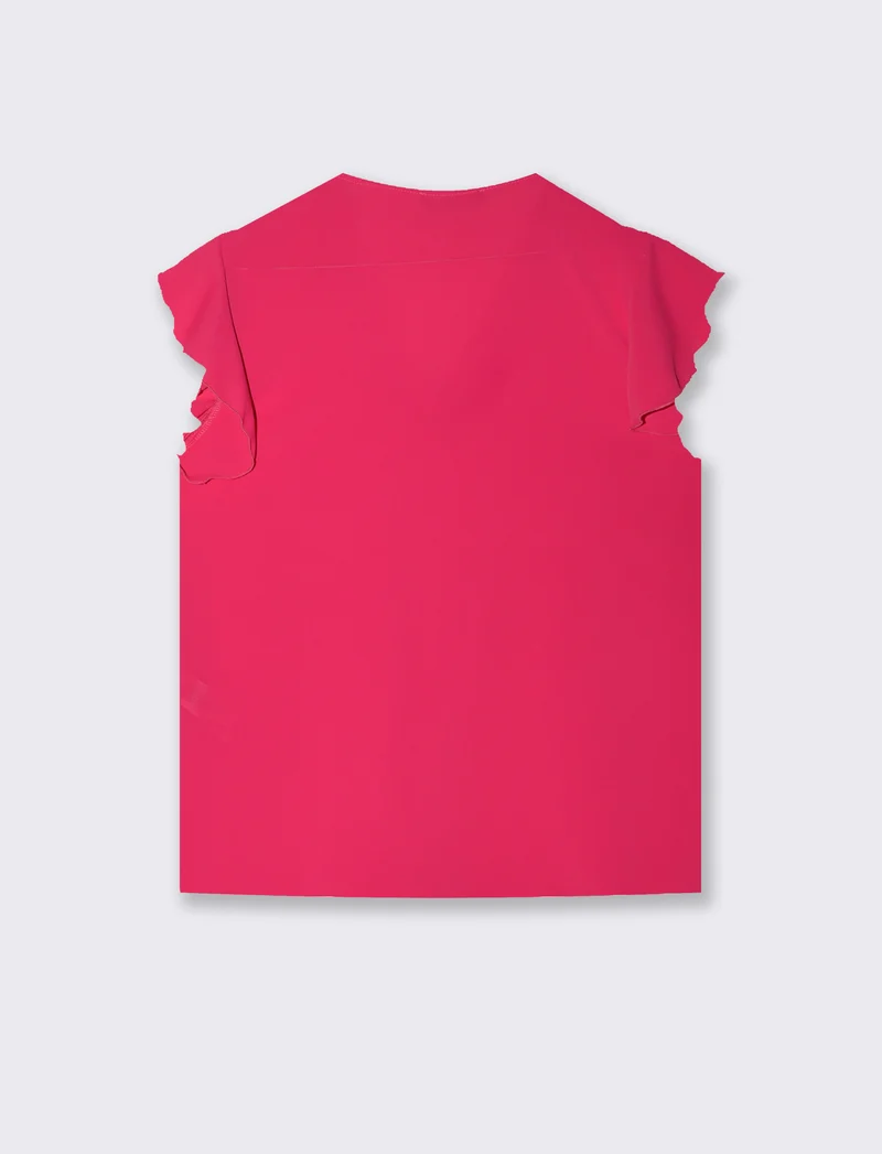 Casacca con rouches - Fuxia