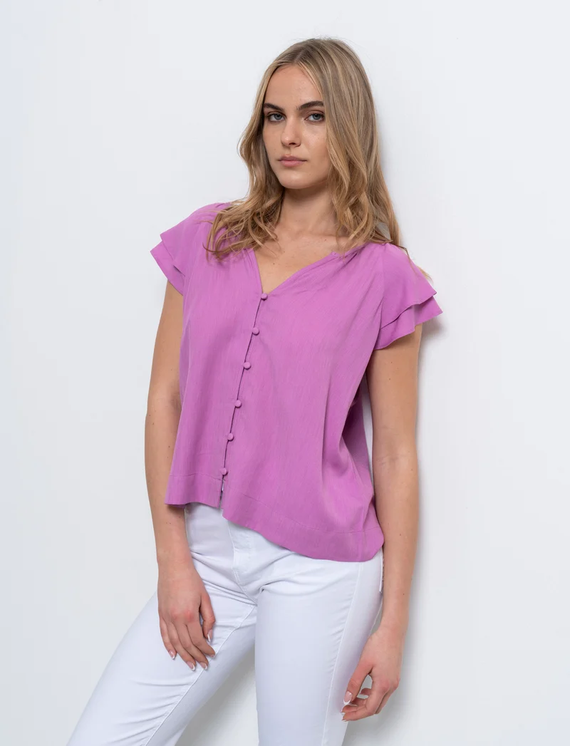 Camicia con volant da donna - BEGONIA