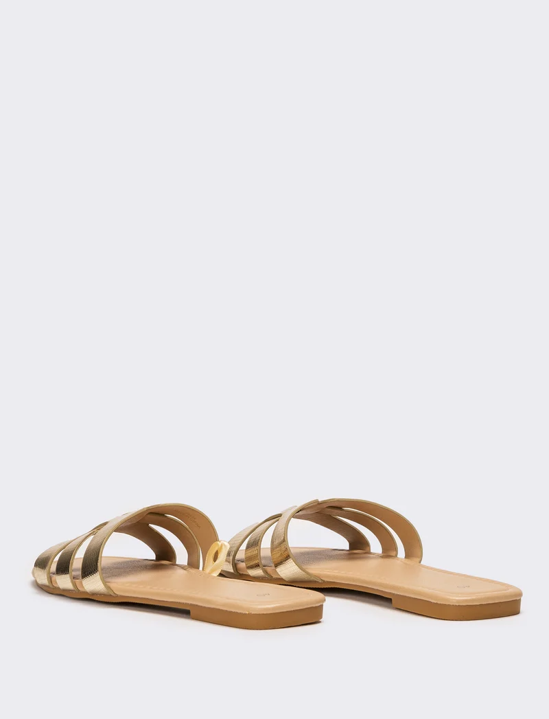 Mule da donna incrociata - Oro
