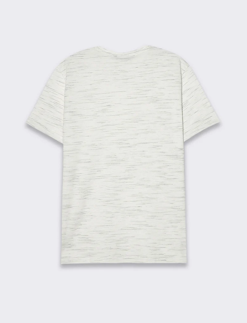 T-shirt struttura slub injected da uomo - Bianco