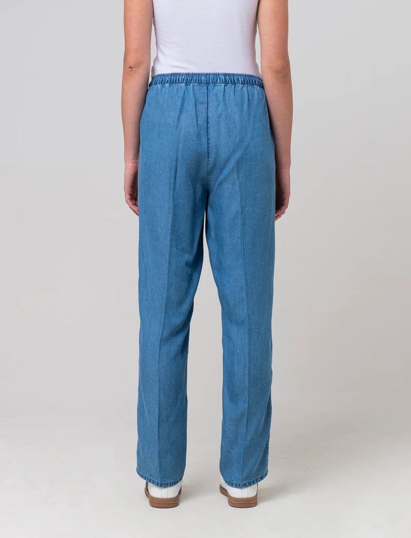 Pantalone con coulisse da donna - Denim