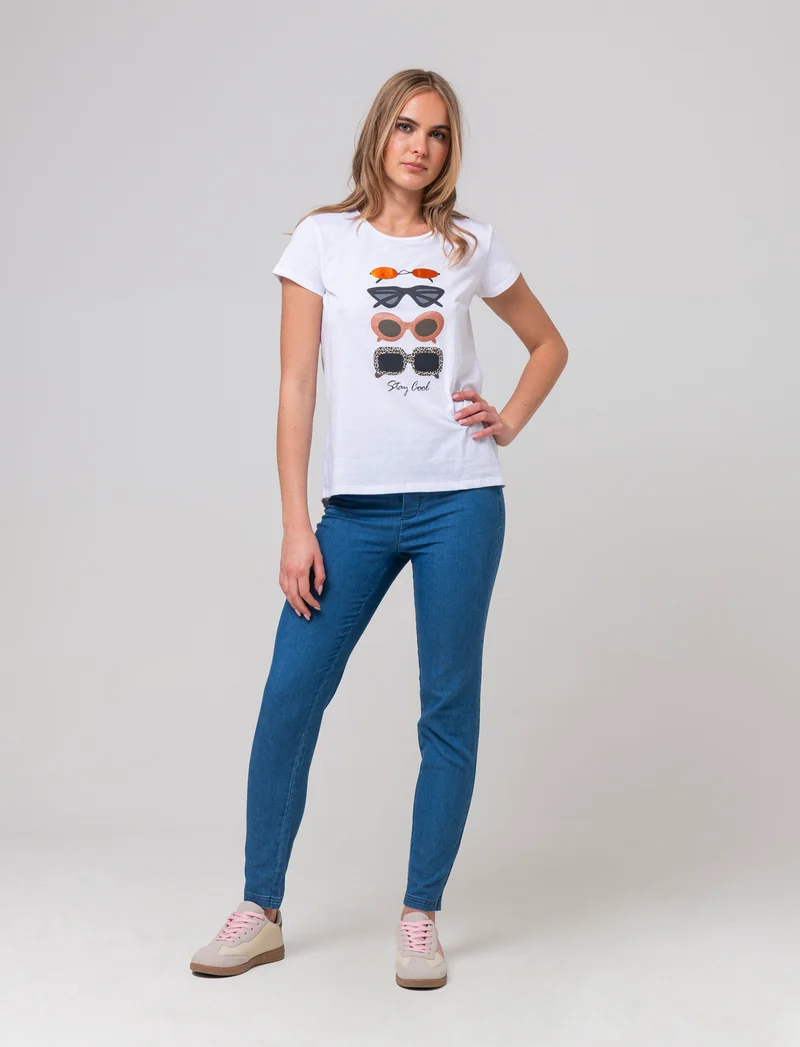 T-shirt con stampa da donna - var 2