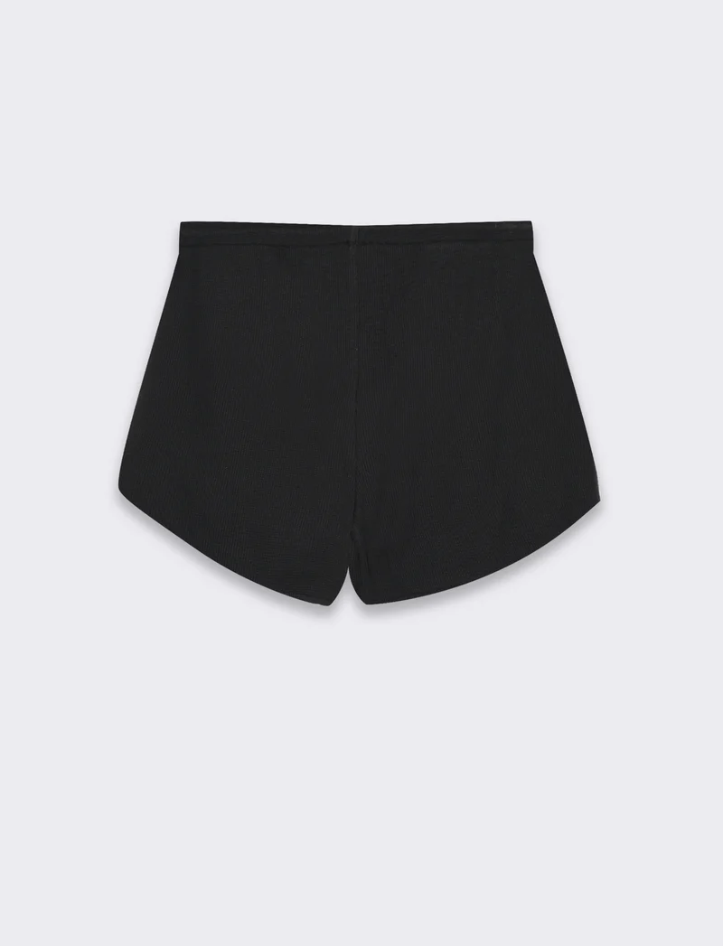 Short con elastico in vita da donna - Nero