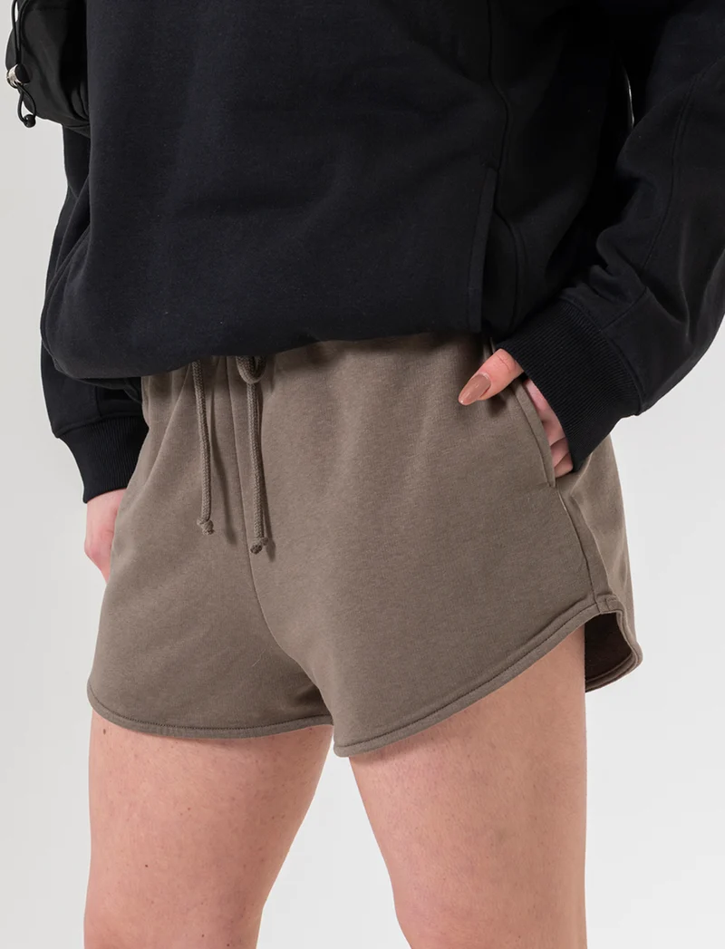 Short con coulisse da donna - Verde salvia