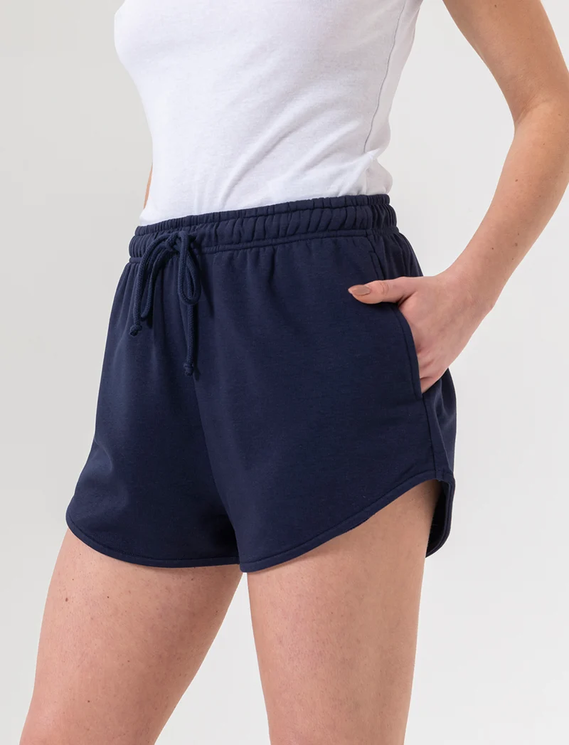Short con coulisse da donna - Blu