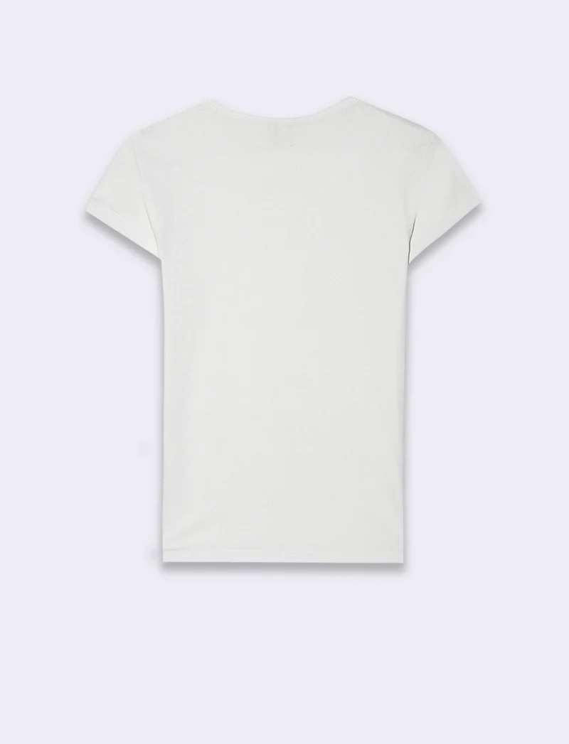 T-shirt basica da donna - Bianco