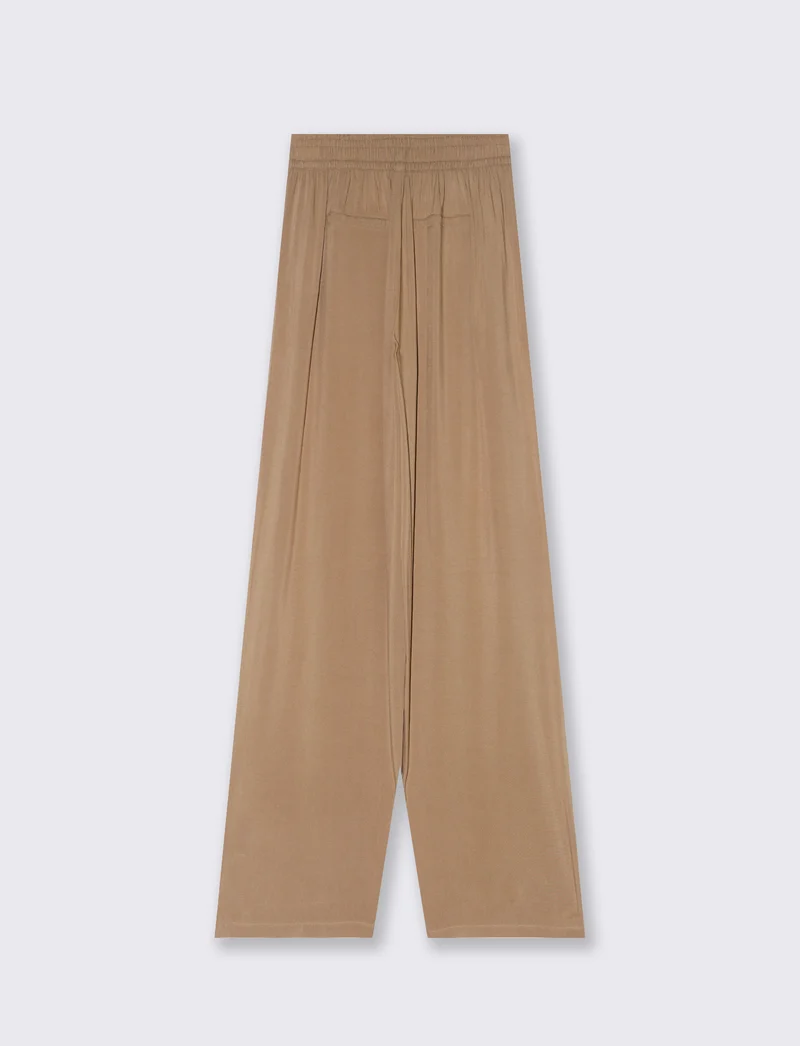 Pantalone con fusciacca in vita da donna - Caramello