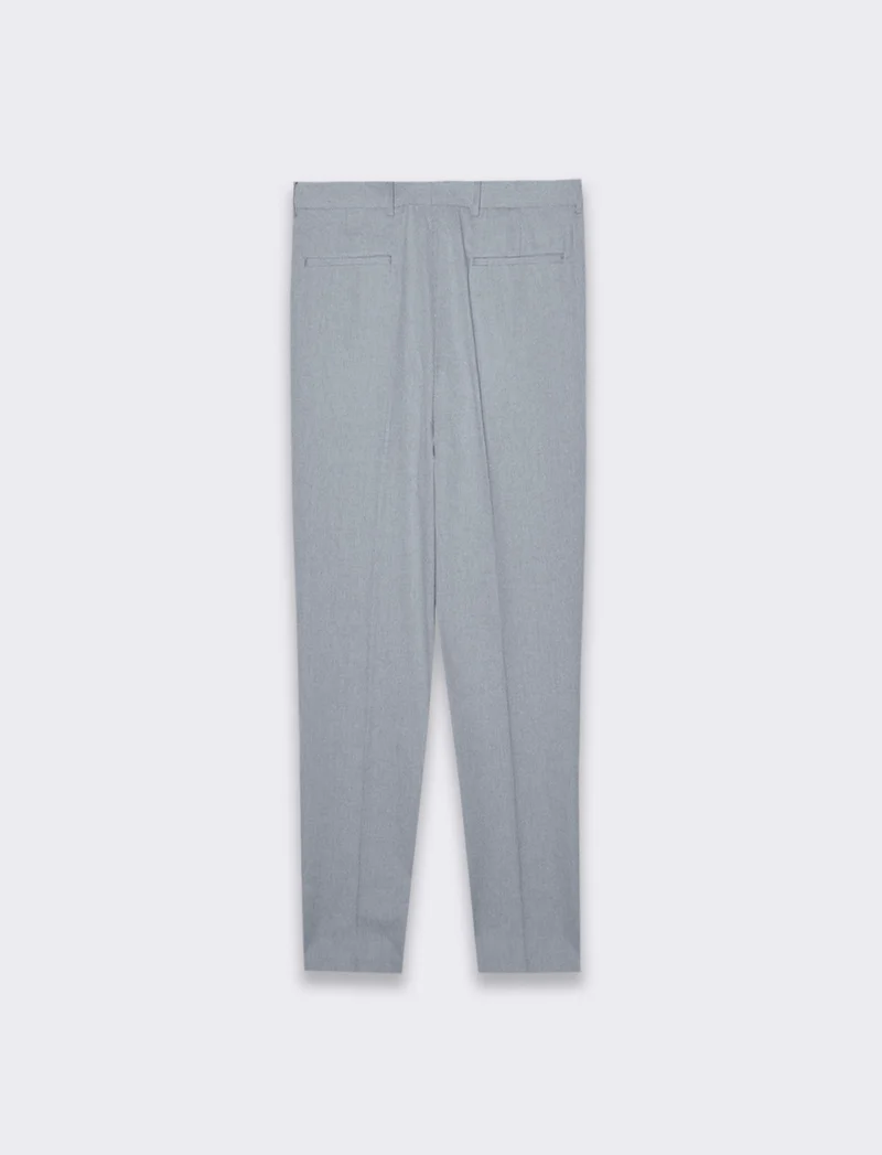 Pantaloni da completo struttura oxford da uomo - Celeste