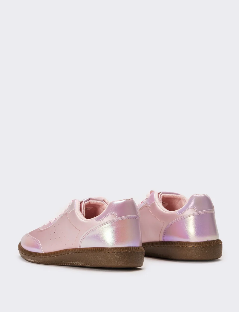 Sneakers in raso da donna - Rosa