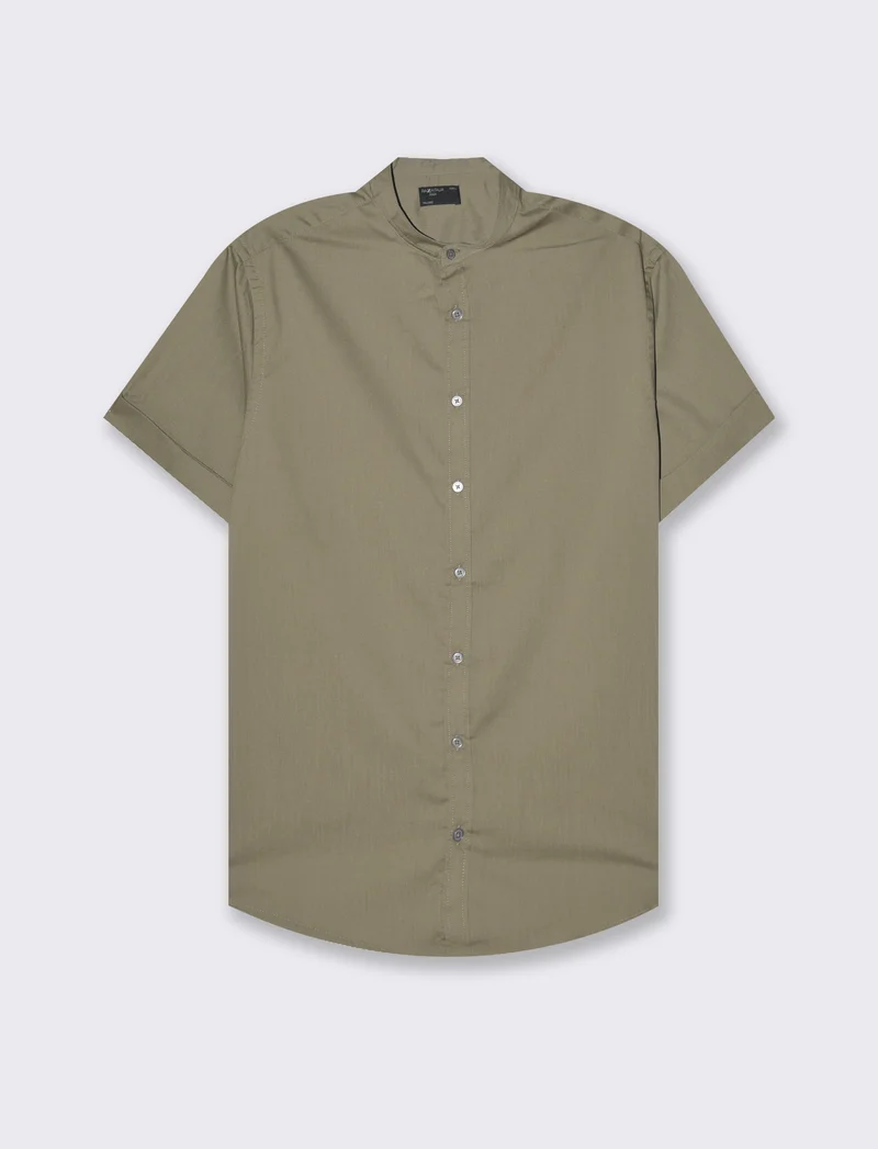 Camicia basic regular fit easy iron da uomo - Grigio fango