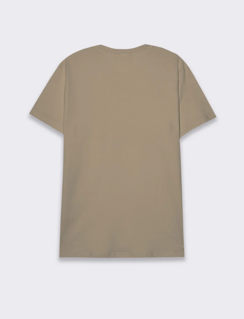T-shirt in cotone struttura jacquard da uomo - Verde salvia