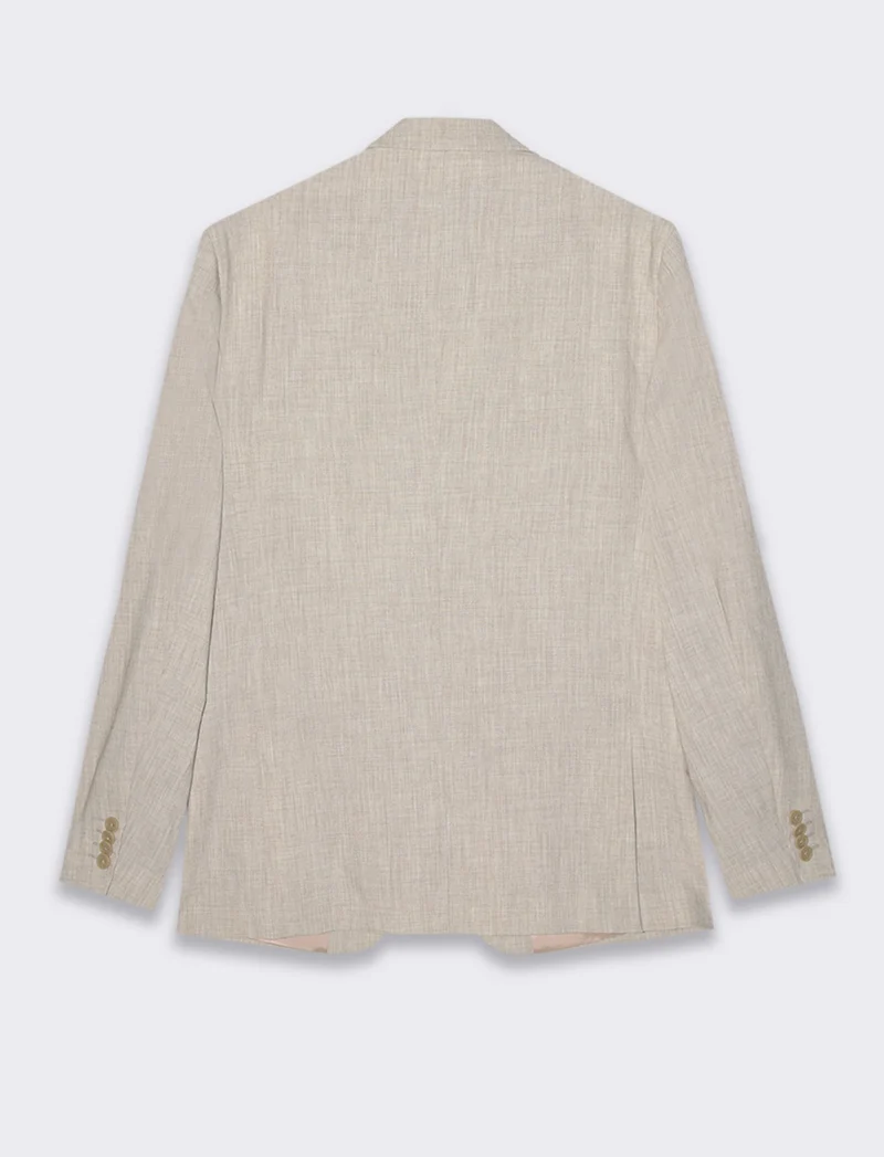 Blazer da completo effetto lino da uomo - Beige