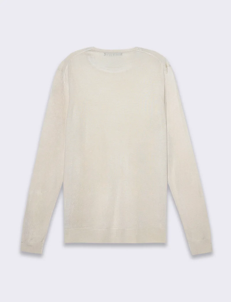 Maglia basic effetto cachemere da uomo - Grigio ghiaccio