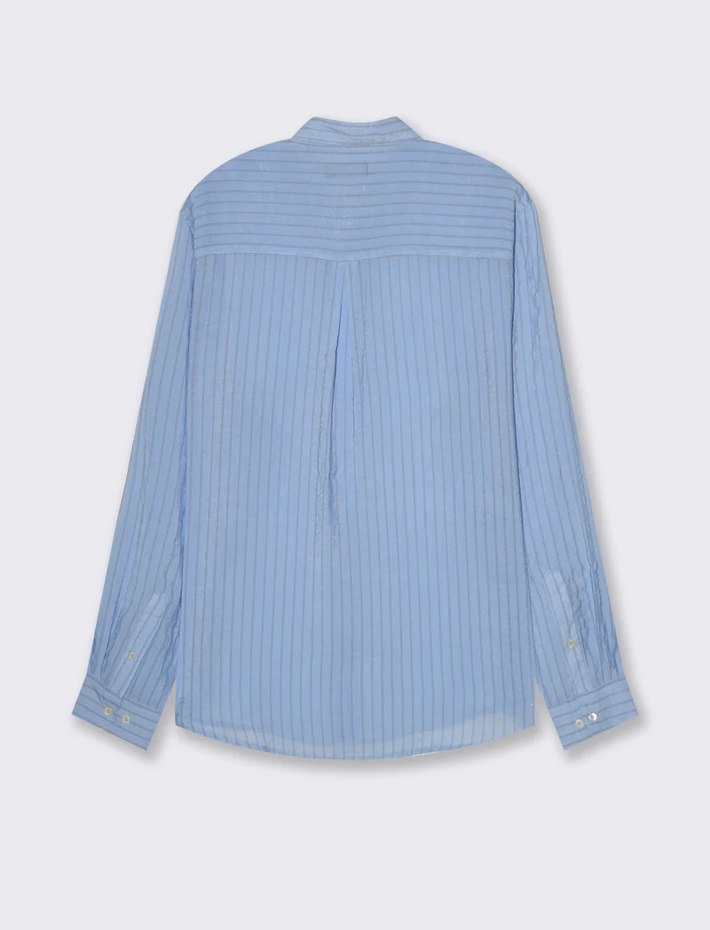 Camicia a righe premium quality da uomo - Celeste