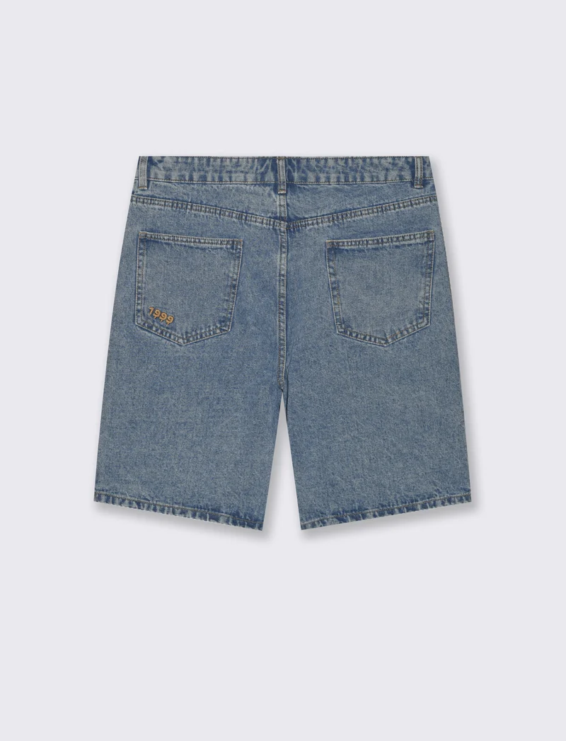 Bermuda di jeans baggy fit da uomo - Denim