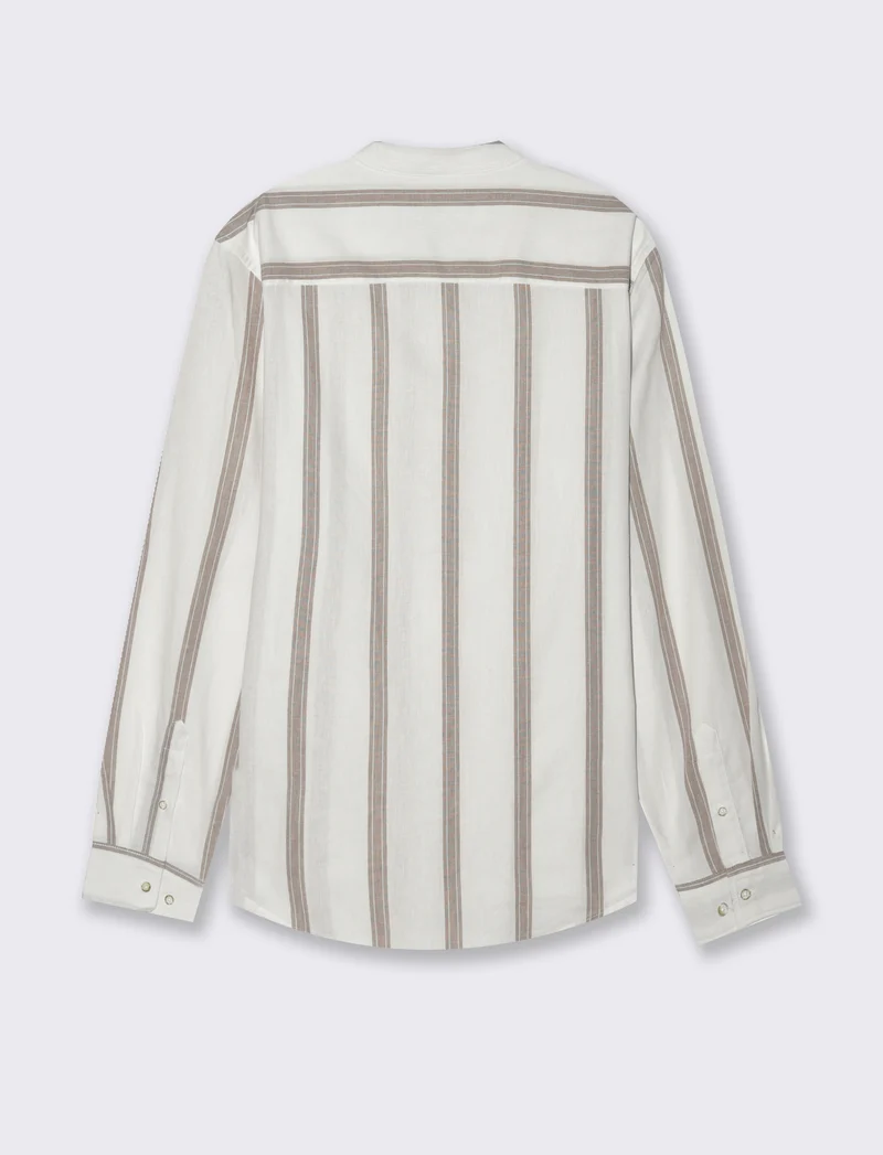 Camicia a righe da uomo - Bianco