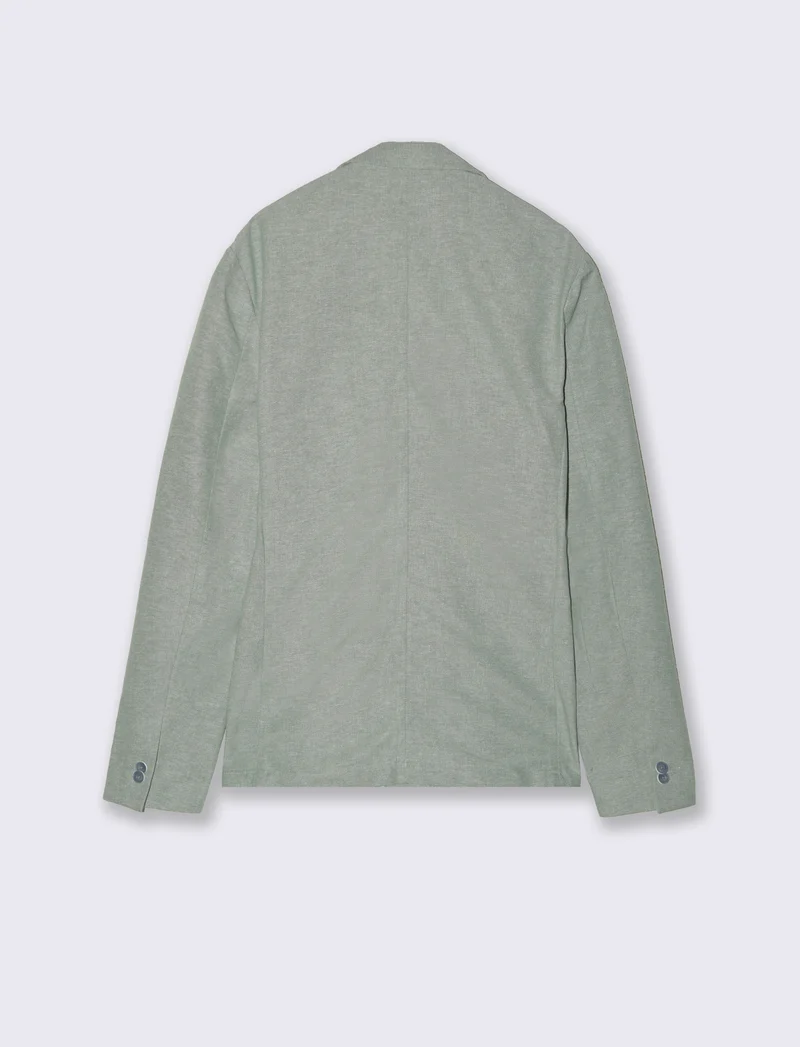 Blazer decostruito da completo in misto lino da uomo - Verde