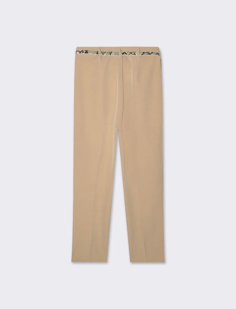 Pantalone skinny con cintura da donna - Beige