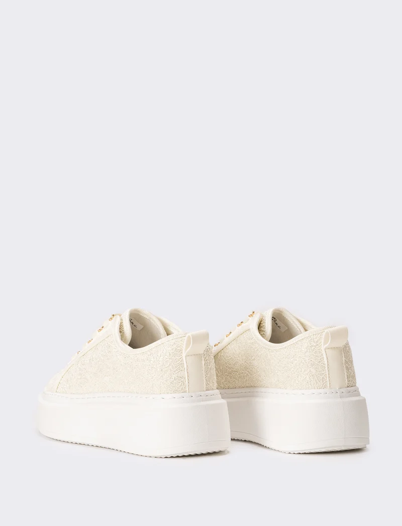Sneakers in pizzo da donna - Beige