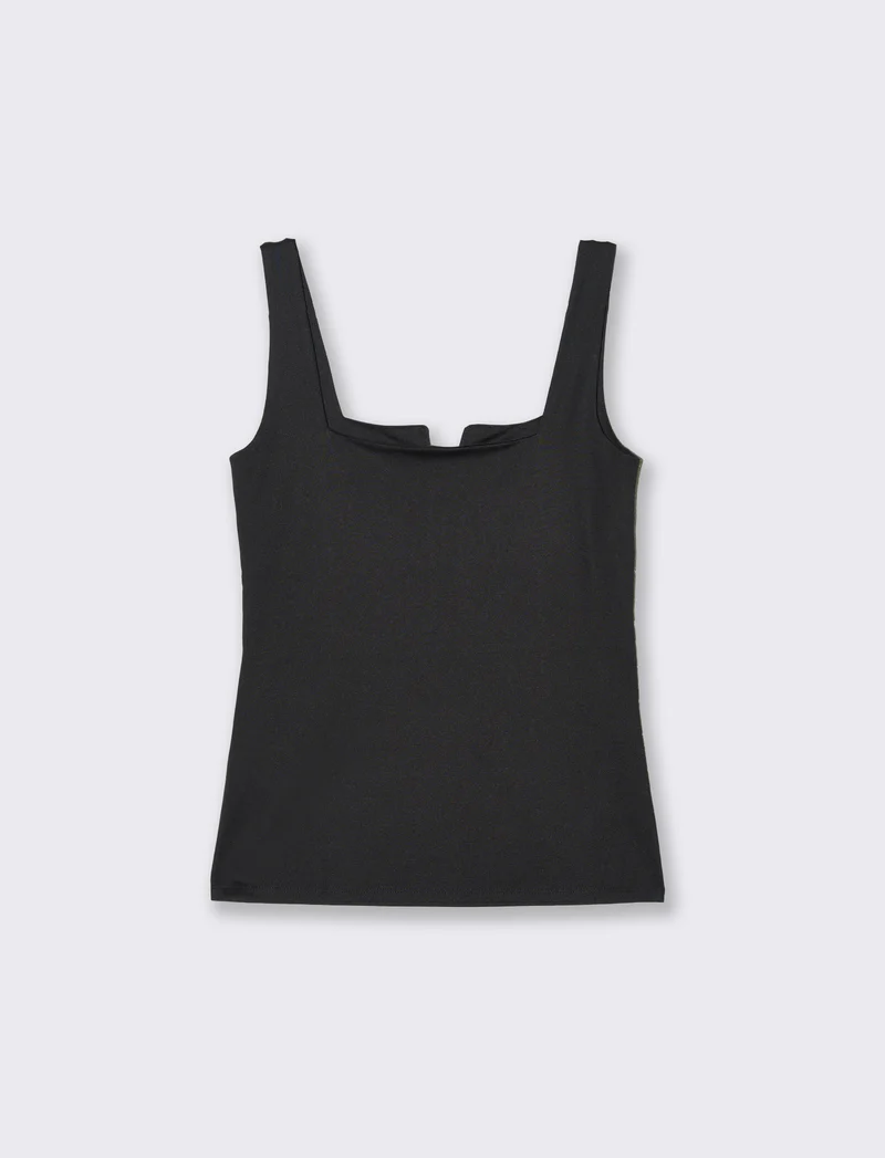 Top con spallina larga da donna - Nero