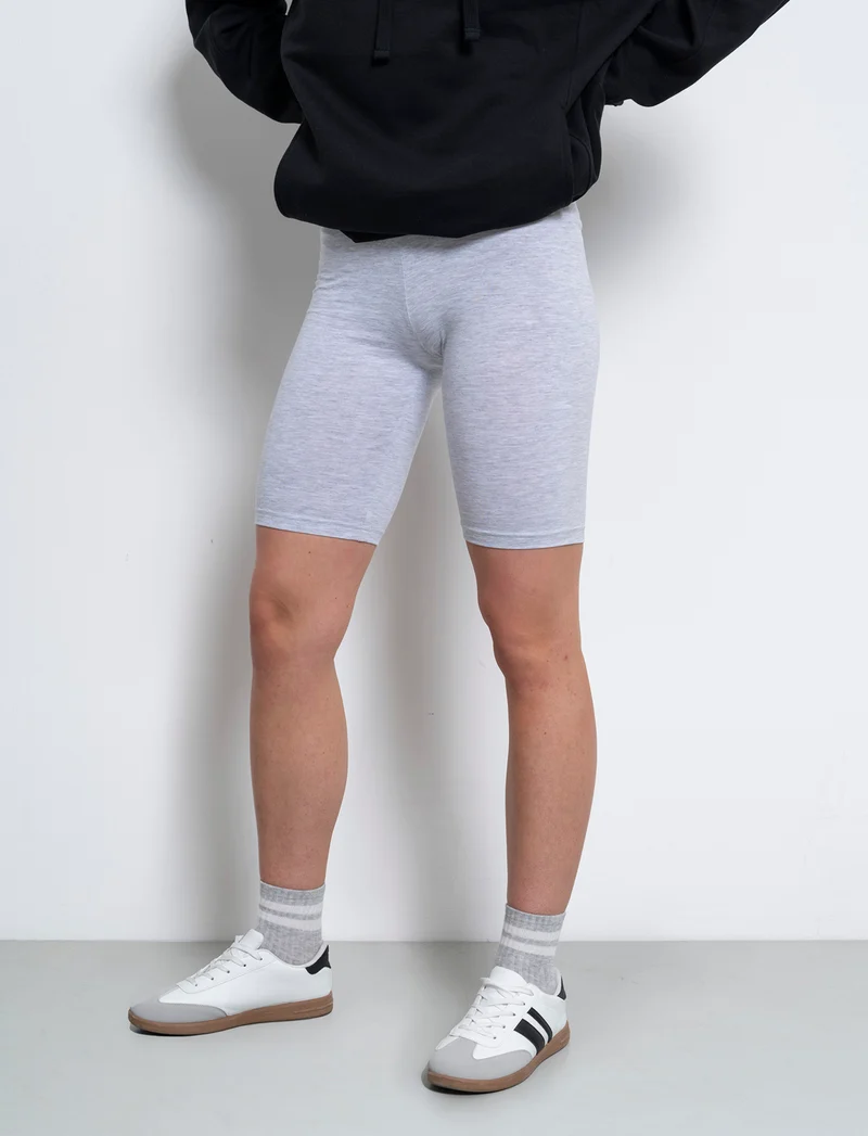 Leggings corto basico da donna - Grigio chiaro