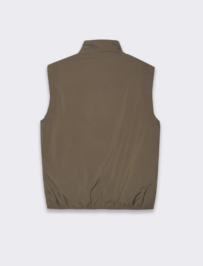 Giubbotto basic smanicato da uomo - Grigio fango